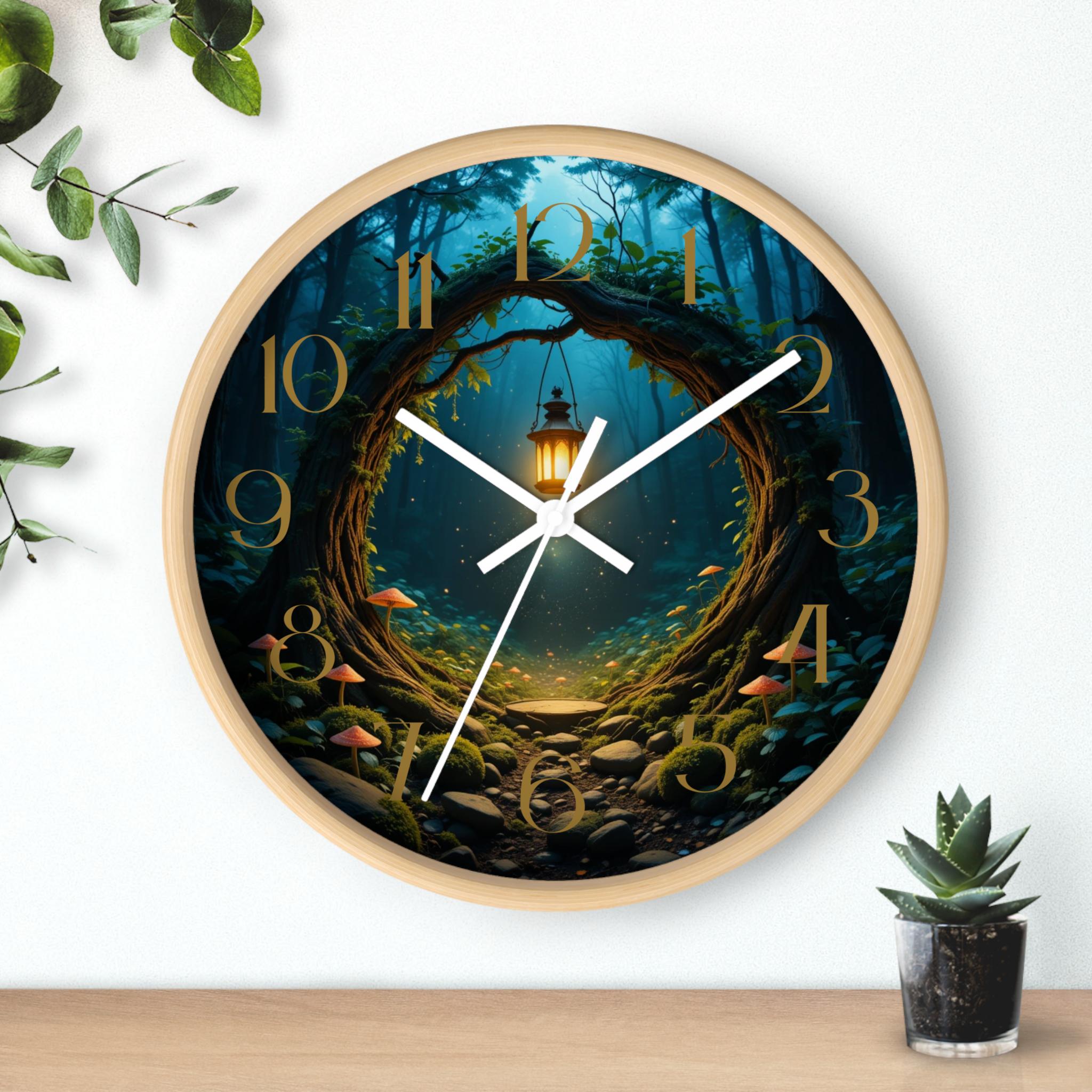 A Wall Clock with a Secret Forest Scene